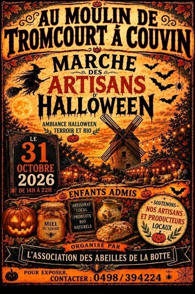 Marché des Artisans d'Halloween au Moulin de Tromcourt